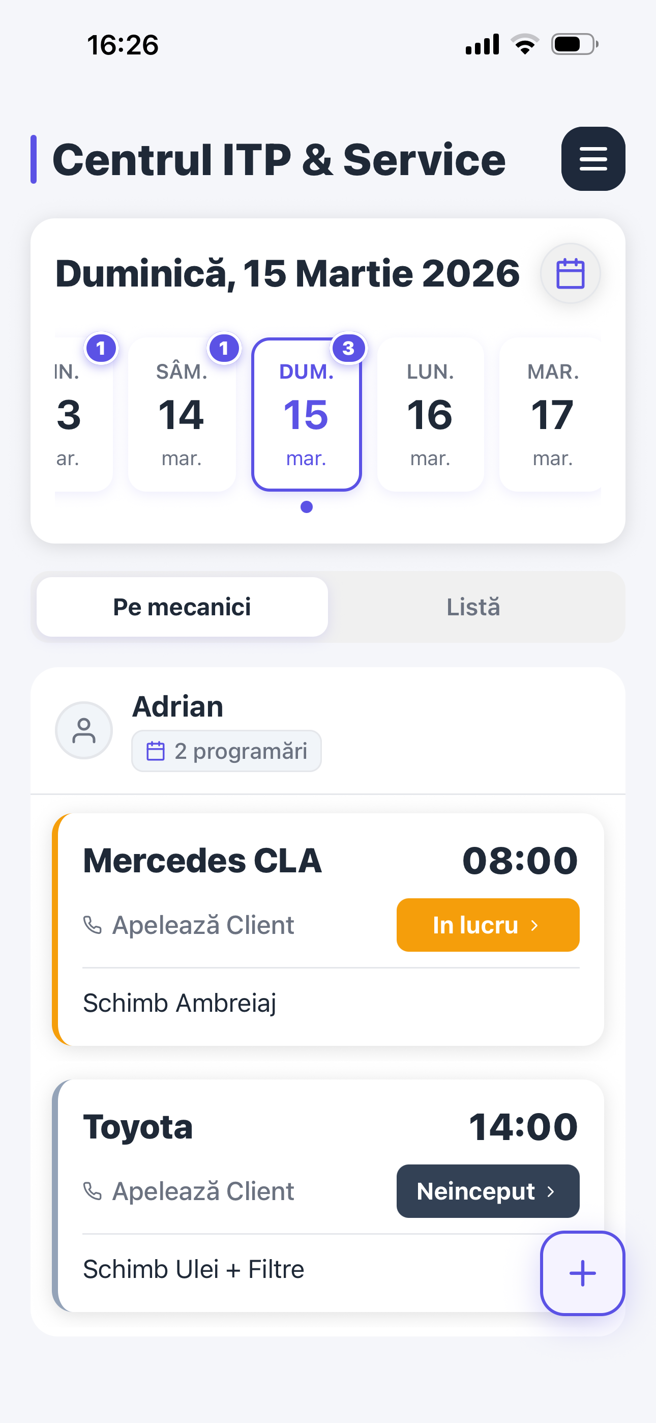 Aplicația mobilă ServiceProX pentru mecanici